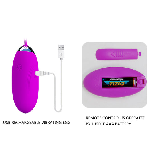 PRETTY LOVE JENNY REMOTE CONTROL BULLET VIBRATOR PURPLE