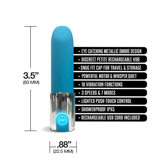 NIXIE LIPSTICK VIBRATOR BLUE OMBRE