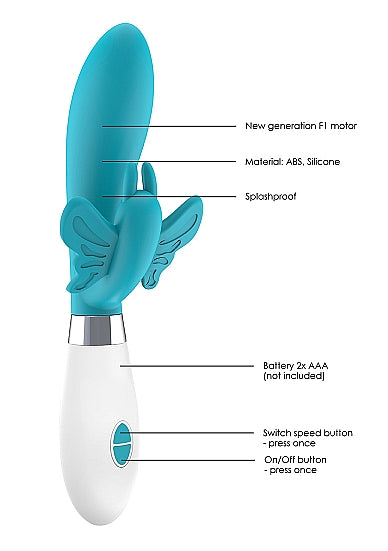 ALEXIOS BUTTERFLY & G-SPOT VIBRATOR TURQUOISE