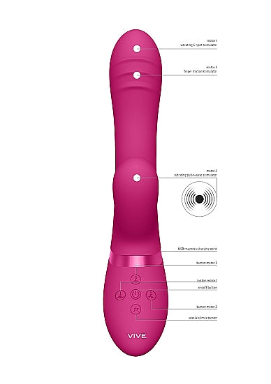 (WD) VIVE TANI PINK VIBRATOR FINGER MOTION W/ PULSE WAVE