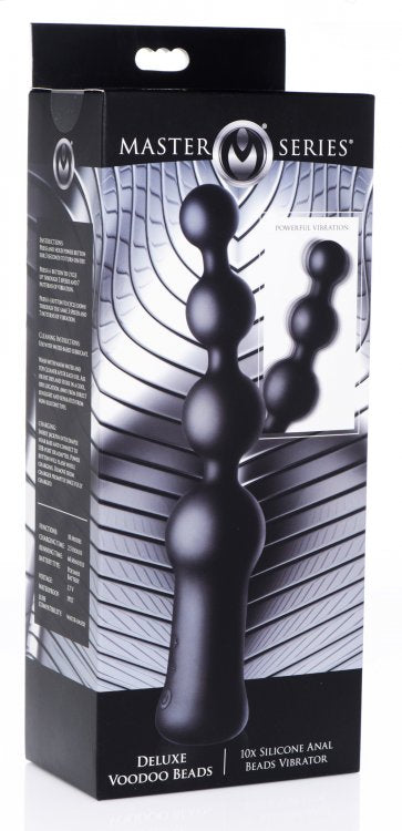 (D) MASTER SERIES DELUXE VOODO BEADS 10X ANAL BEADS VIBRATOR