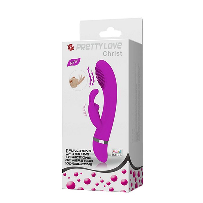 PRETTY LOVE CHRIST RABBIT VIBRATOR SILICONE PURPLE