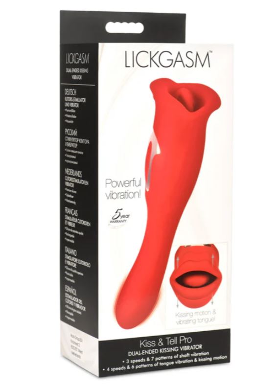 LICKGASM KISS & TELL PRO DUAL ENDED KISSING VIBRATOR